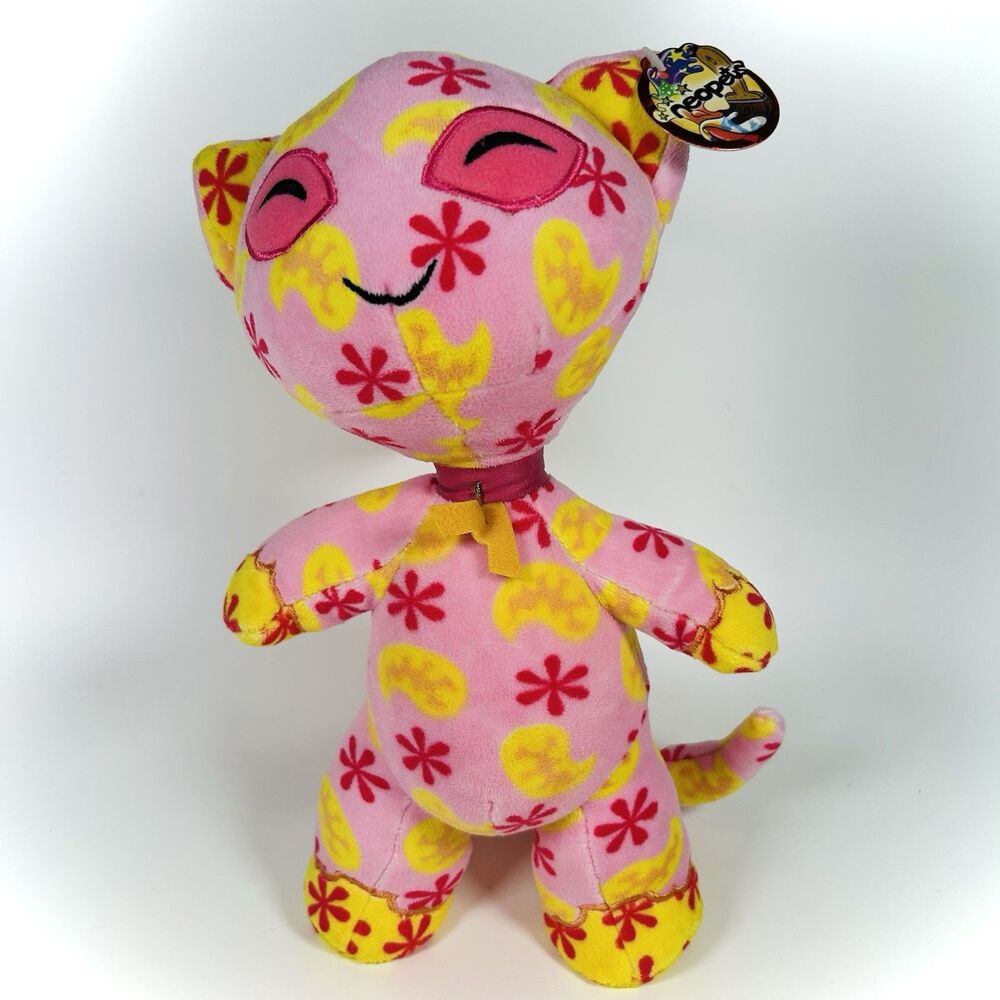 Neopets Standing Disco Aisha Plush Limited Too Stuffed Vintage Pink Flower w/Tag
